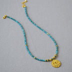 Zarte handwerkliche Gold Halskette