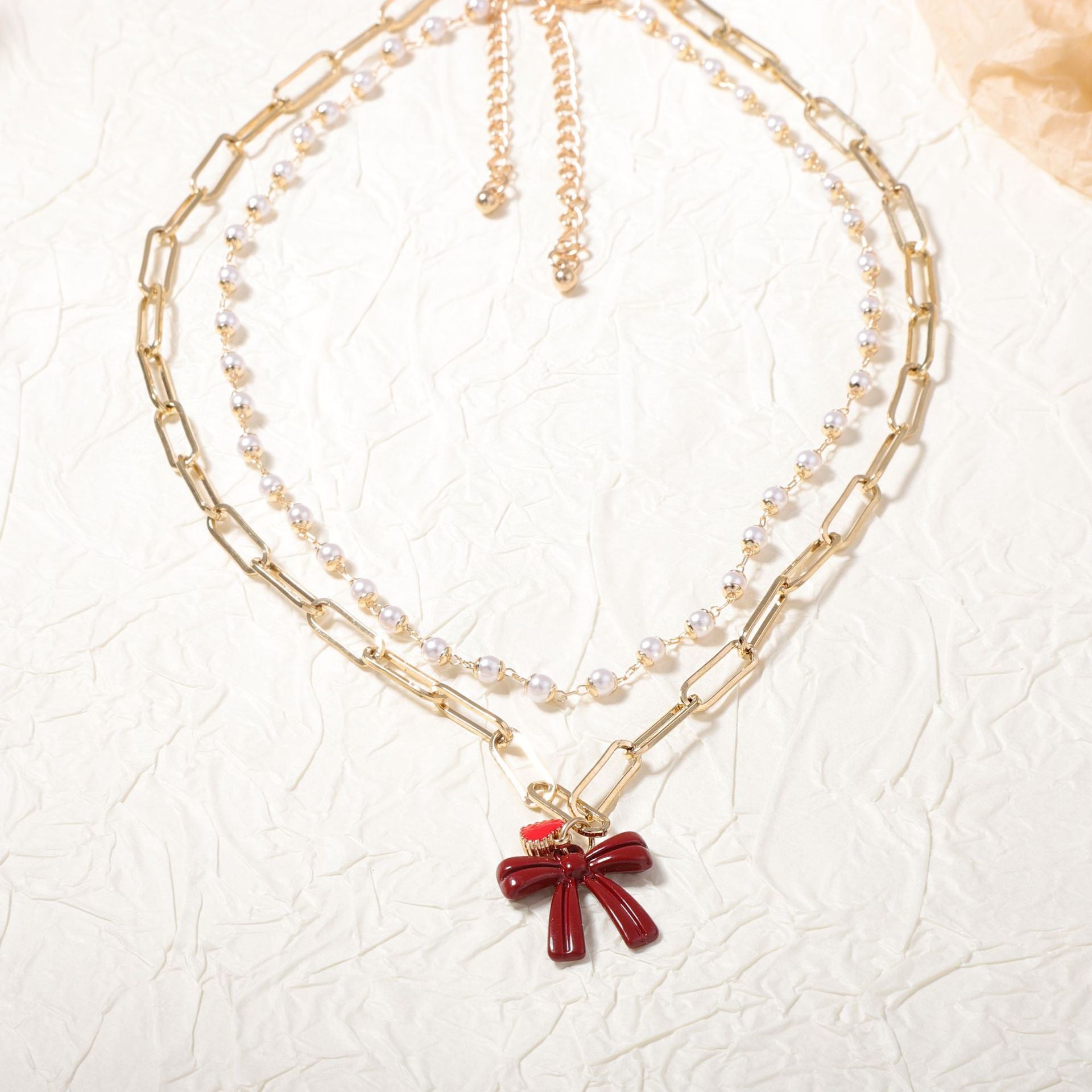 Zarte handwerkliche Perlen Halskette