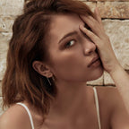 Zarte handwerkliche Gold Ohrring