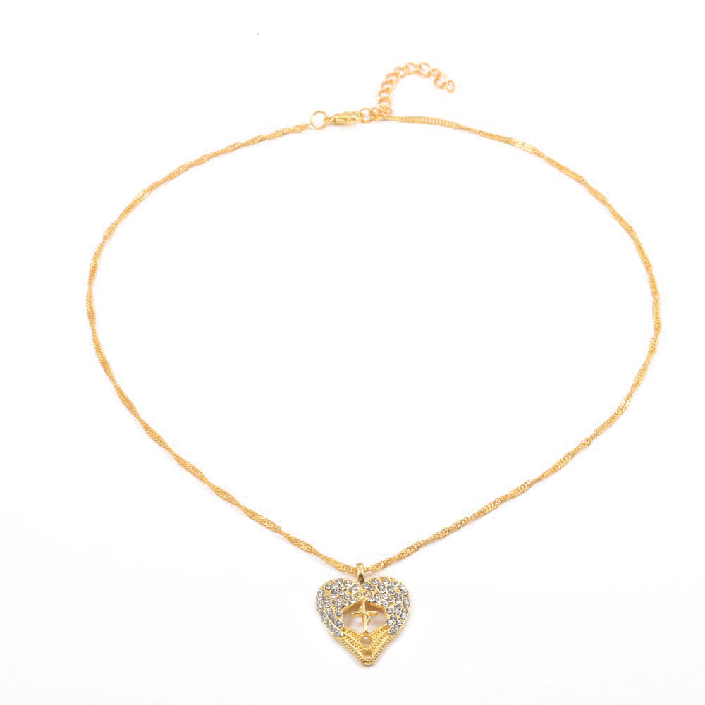 Zarte handwerkliche Gold Halskette