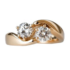 Zarte handwerkliche Gold Ring