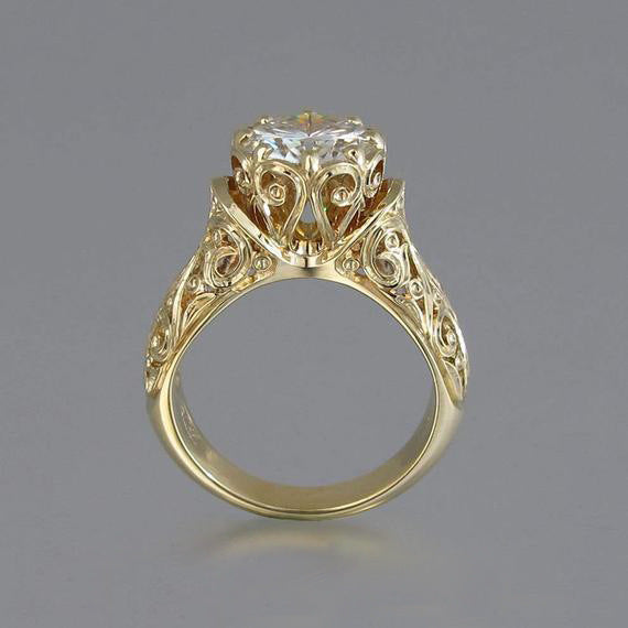 Handgefertigte Vintage Gold Ring