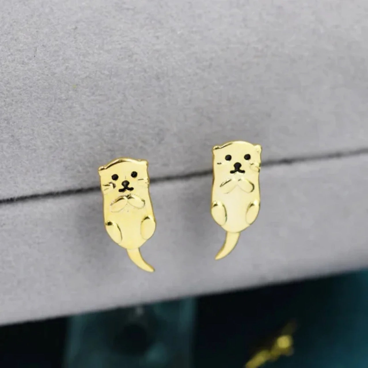 Zarte handwerkliche Gold Ohrring