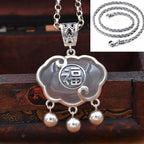 Zarte handwerkliche Silber Halskette