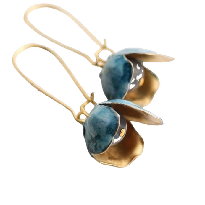 Zarte handwerkliche Gold Ohrring