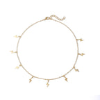 Zarte handwerkliche Gold Halskette