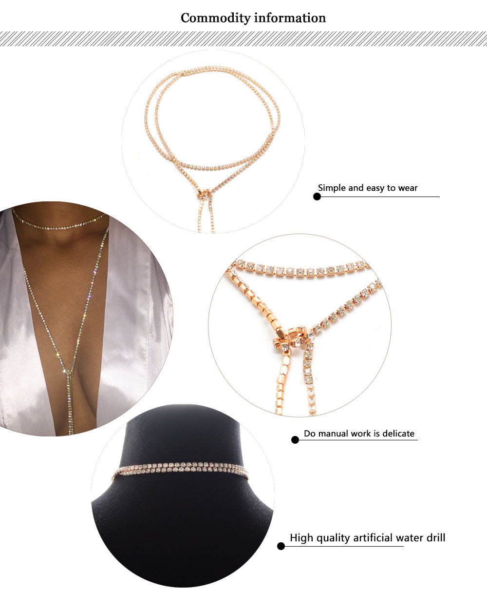 Zarte handwerkliche Halskette