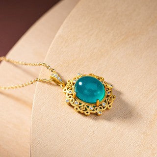 Zarte handwerkliche Gold Halskette