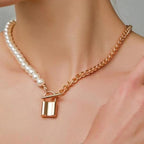 Zarte handwerkliche Perlen Halskette