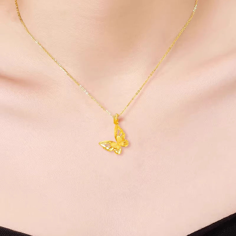 Zarte handwerkliche Gold Halskette