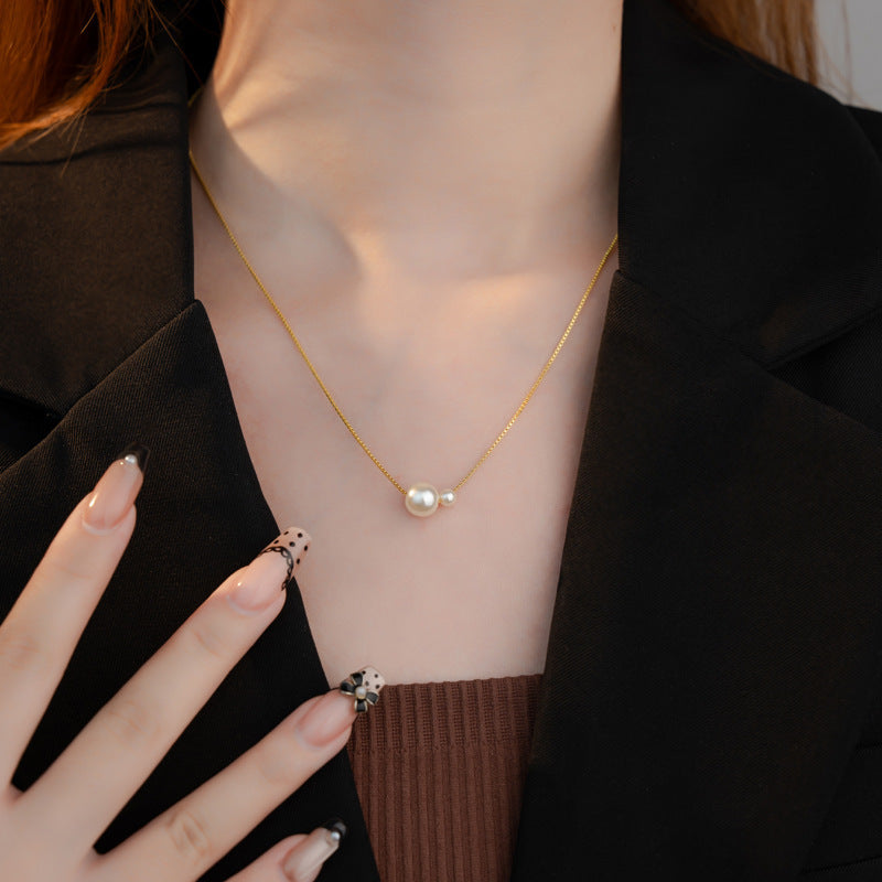 Zarte handwerkliche Perlen Halskette