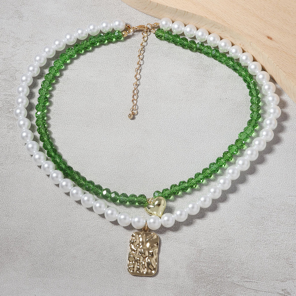 Zarte handwerkliche Perlen Halskette