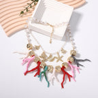 Zarte handwerkliche Perlen Halskette