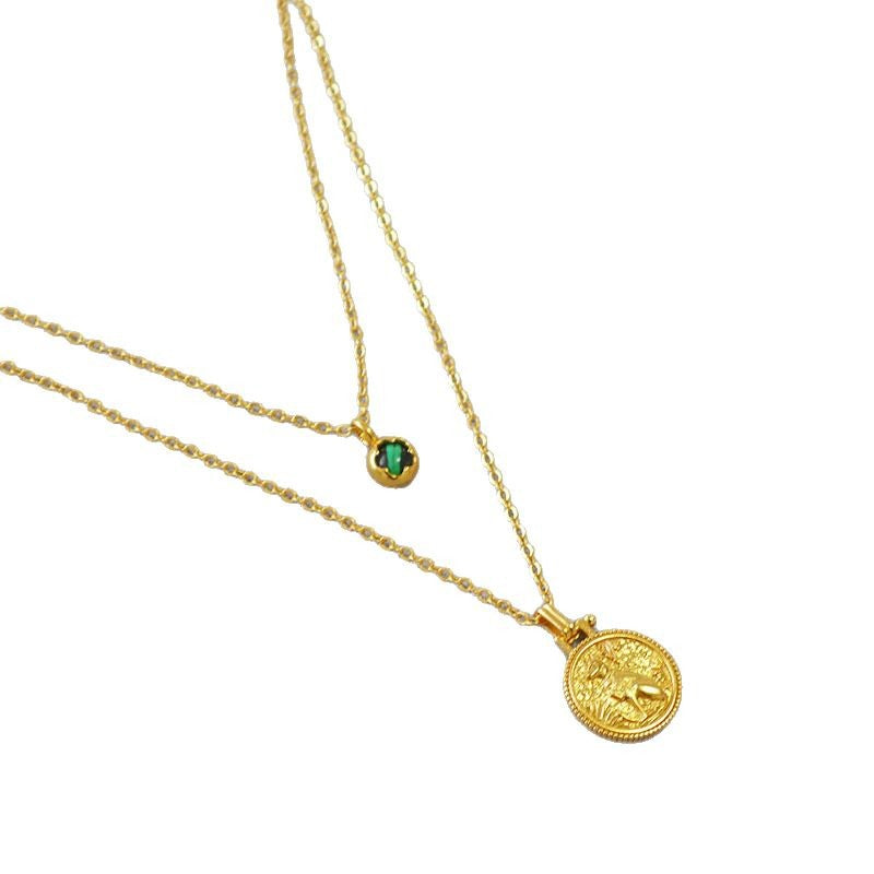 Zarte handwerkliche Gold Halskette