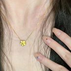 Zarte handwerkliche Gold Halskette