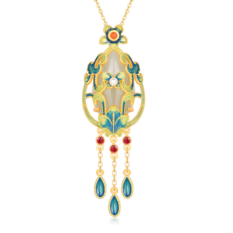 Schöne Silber Halskette mit einzigartigem Stil