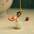 Zarte handwerkliche Gold Halskette