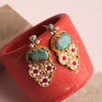 Zarte handwerkliche Perlen Ohrring