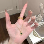 Zarte handwerkliche Gold Halskette