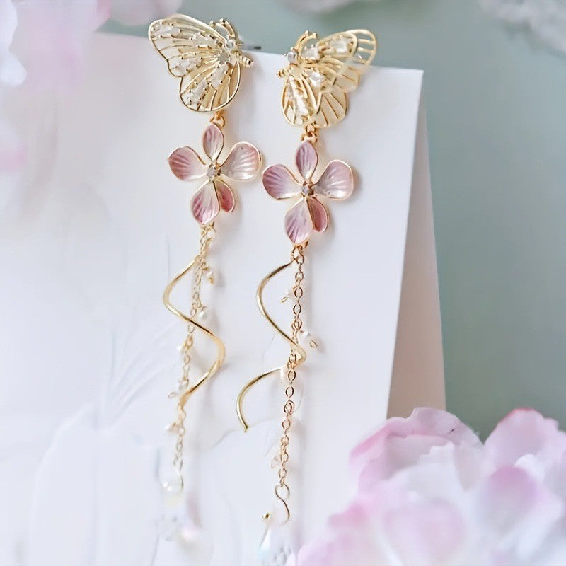 Handgefertigte Vintage Gold Ohrring