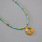 Zarte handwerkliche Gold Halskette