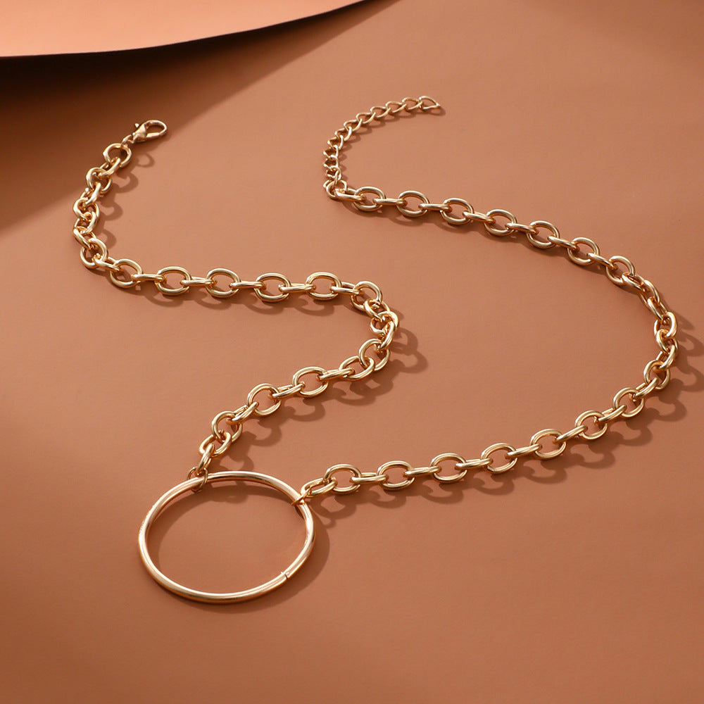 Zarte handwerkliche Gold Halskette