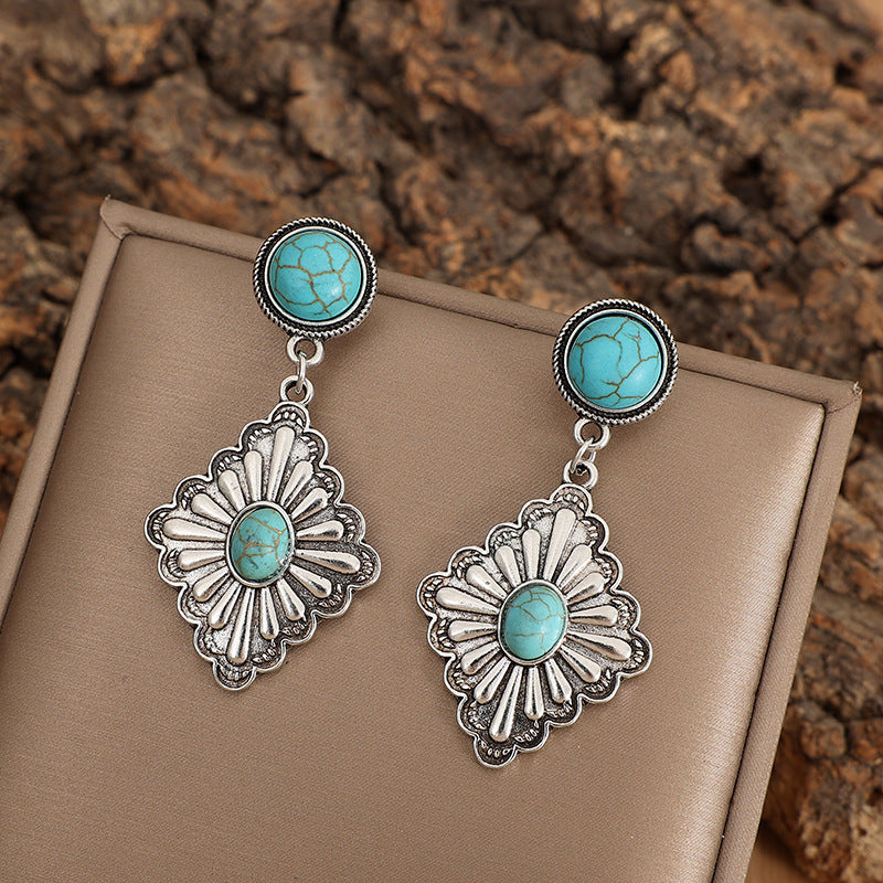 Zarte handwerkliche Silber Ohrring