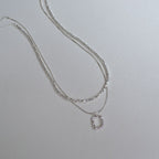 Zarte handwerkliche Silber Halskette