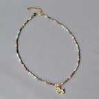 Zarte handwerkliche Perlen Halskette