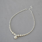 Zarte handwerkliche Silber Halskette