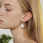 Zarte handwerkliche Silber Ohrring