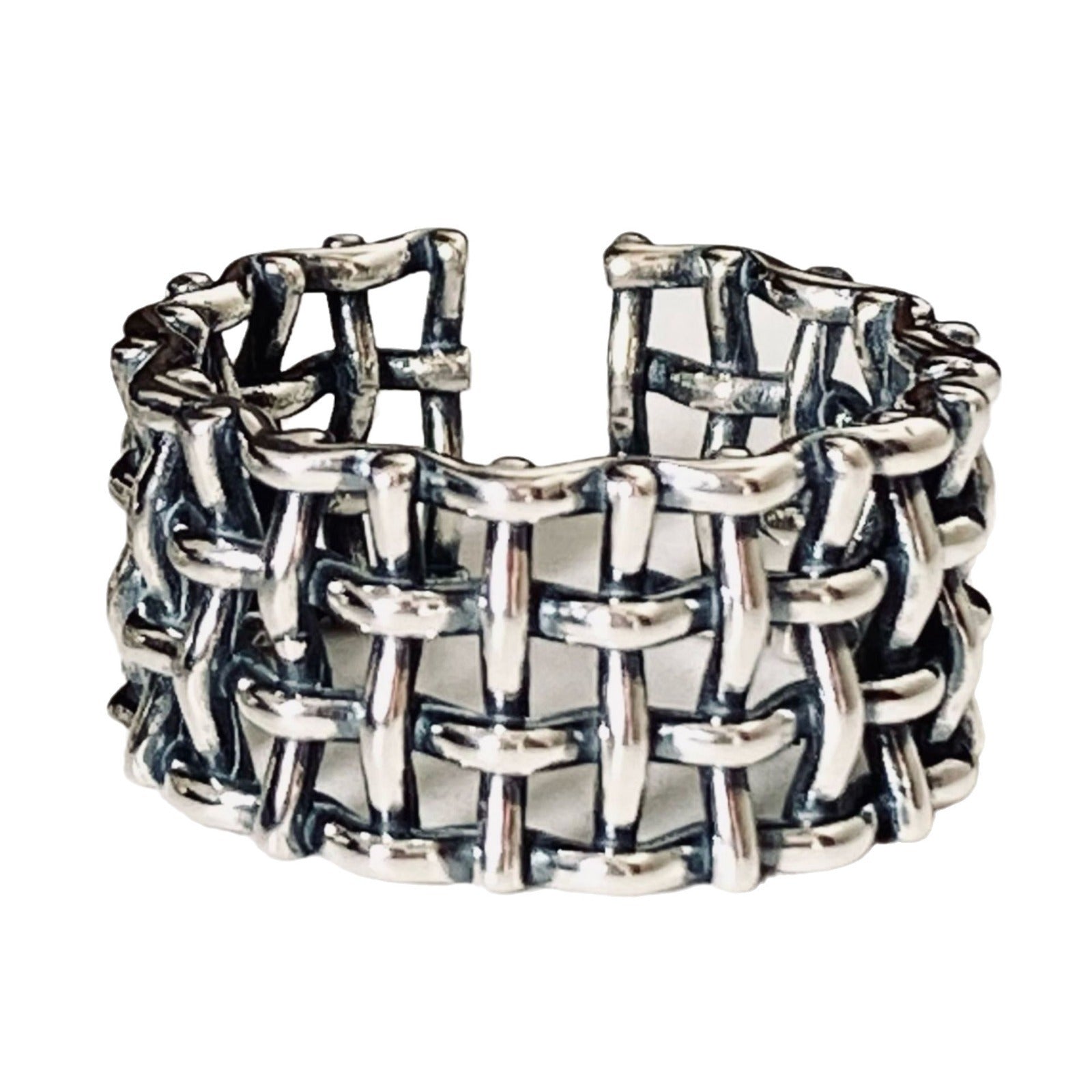 Zarte handwerkliche Silber Ring