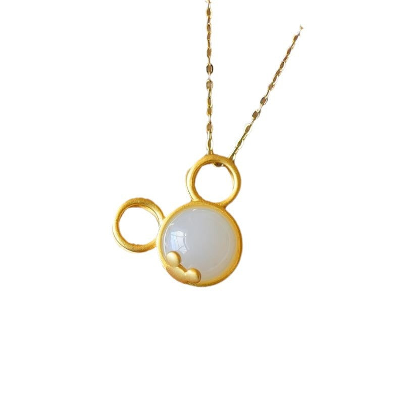 Zarte handwerkliche Gold Halskette