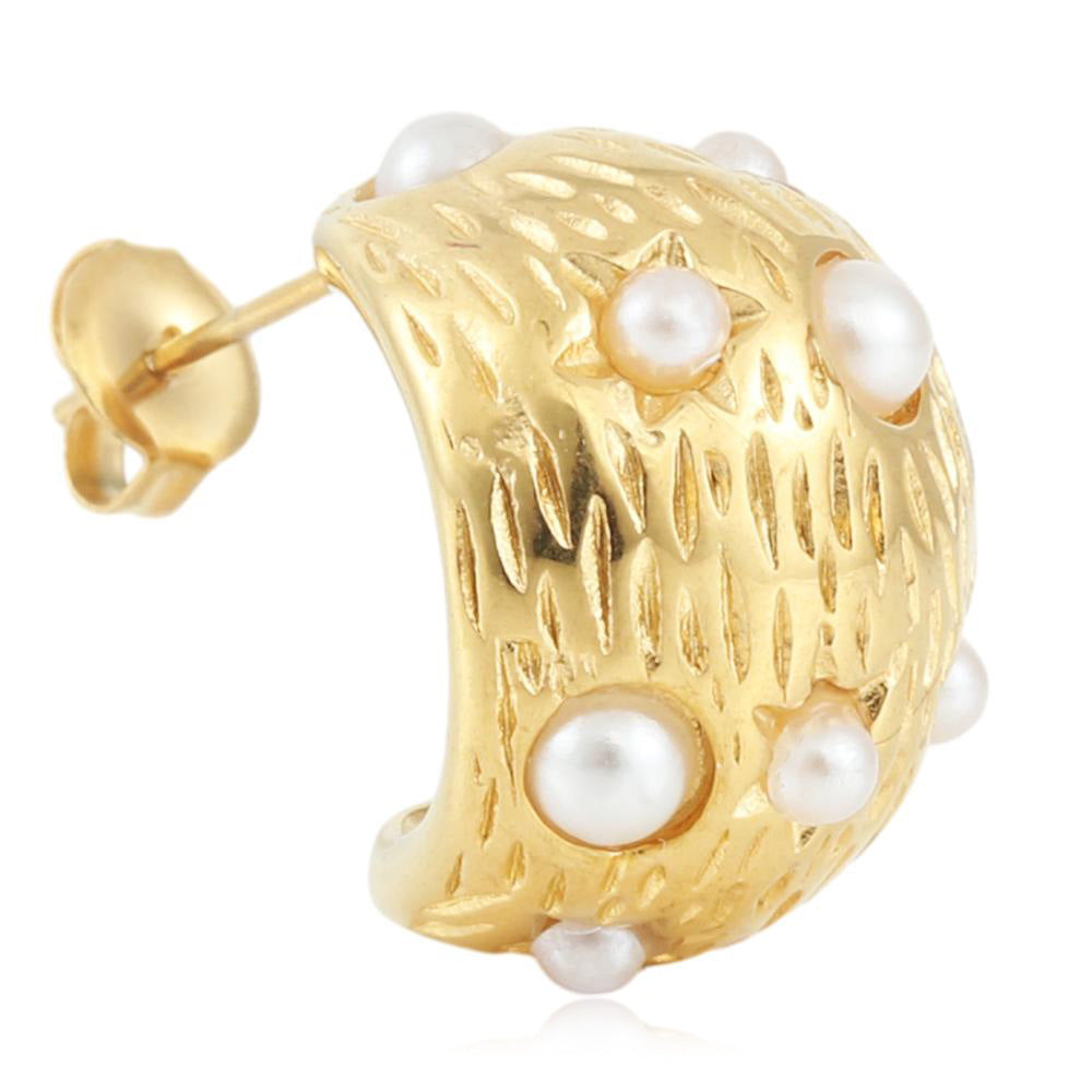 Zarte handwerkliche Gold Ohrring