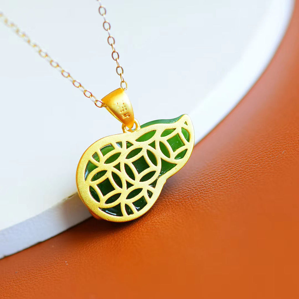 Zarte handwerkliche Gold Halskette