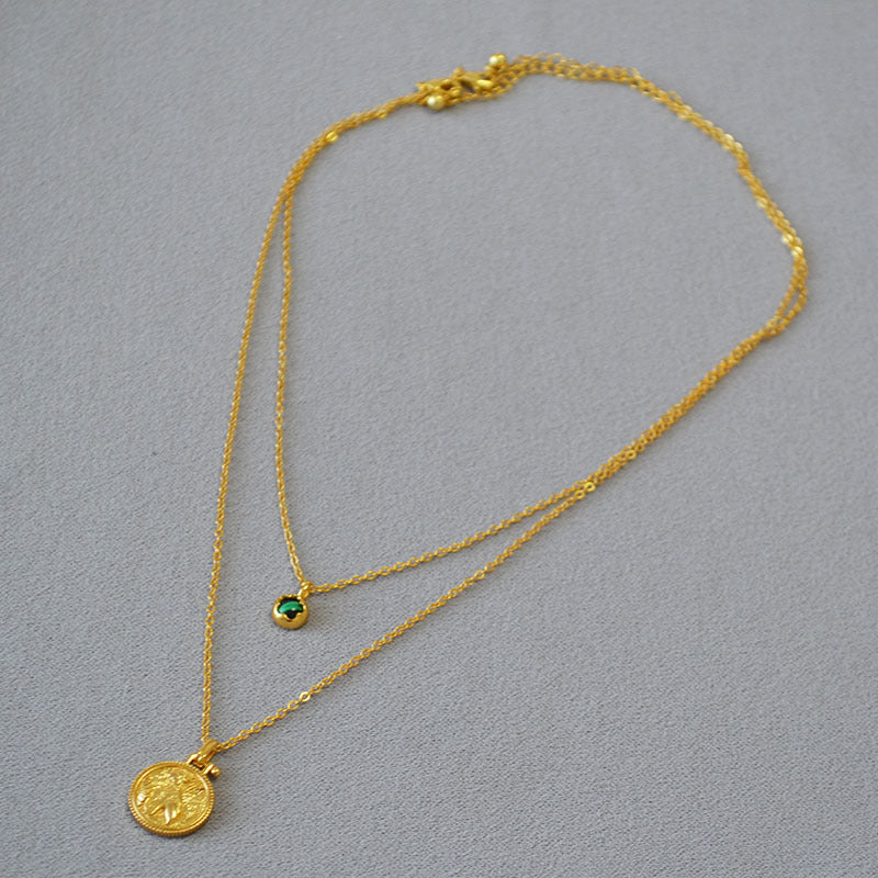 Zarte handwerkliche Gold Halskette