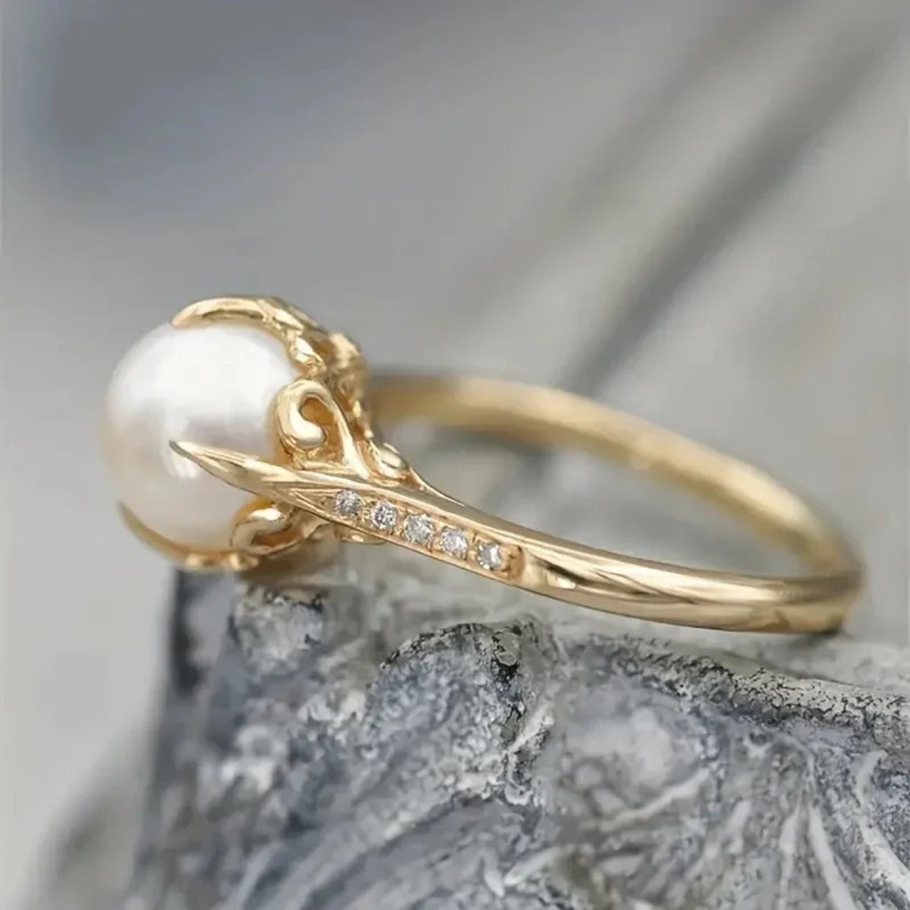 Handgefertigte Vintage Gold Ring
