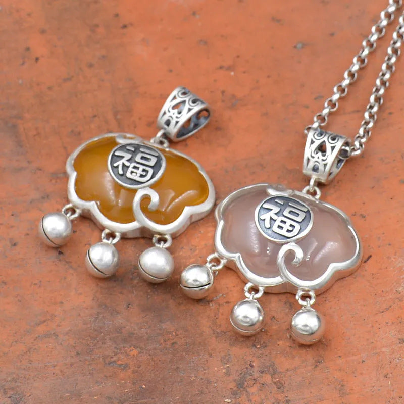 Zarte handwerkliche Silber Halskette