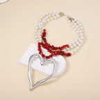 Zarte handwerkliche Perlen Halskette