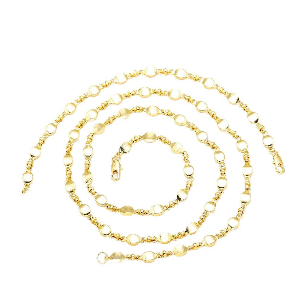 Zarte handwerkliche Gold Halskette