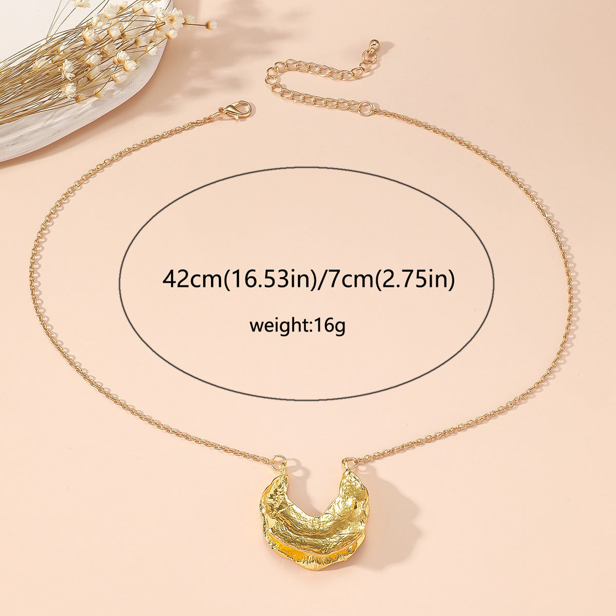 Zarte handwerkliche Perlen Halskette