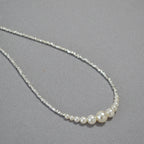 Zarte handwerkliche Silber Halskette