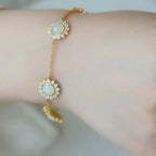 Handgefertigte Vintage Gold Armband