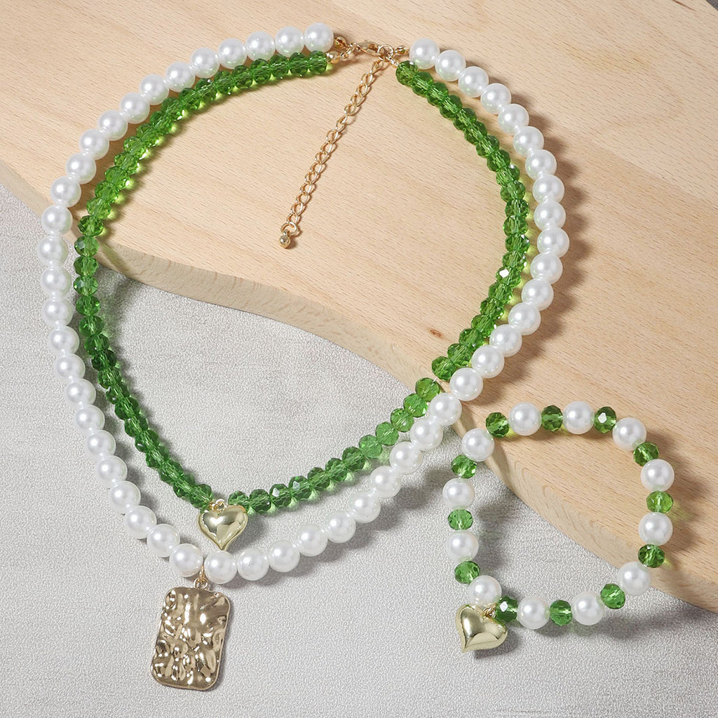 Zarte handwerkliche Perlen Halskette