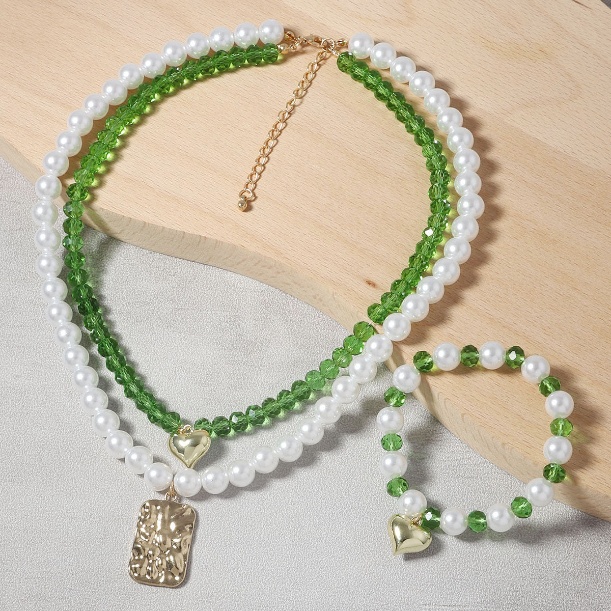 Zarte handwerkliche Perlen Halskette