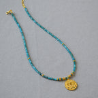 Zarte handwerkliche Gold Halskette