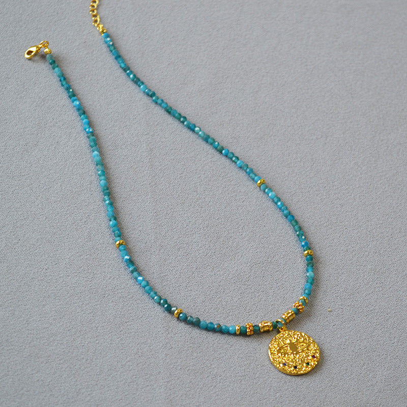 Zarte handwerkliche Gold Halskette