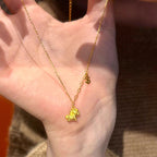 Handgefertigte Vintage Gold Halskette