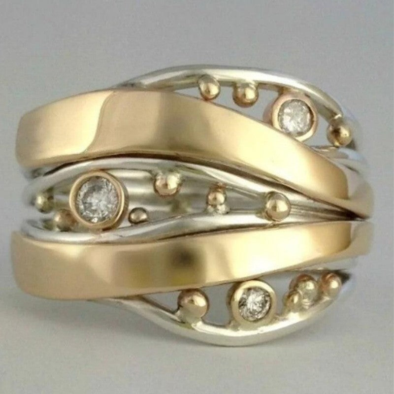 Zarte handwerkliche Gold Ring