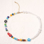 Zarte handwerkliche Perlen Halskette